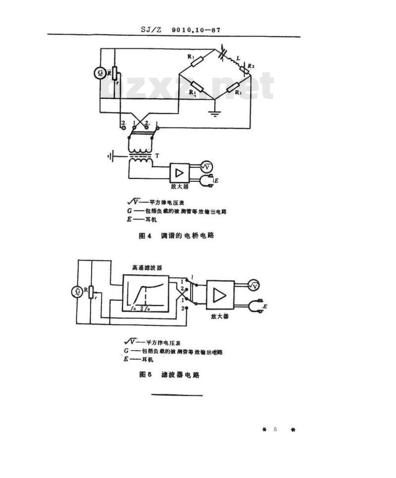 SJ/Z 9010.10-1987 电子管电性能的测试 第１０部分：音频输出功率和失真的测试方法