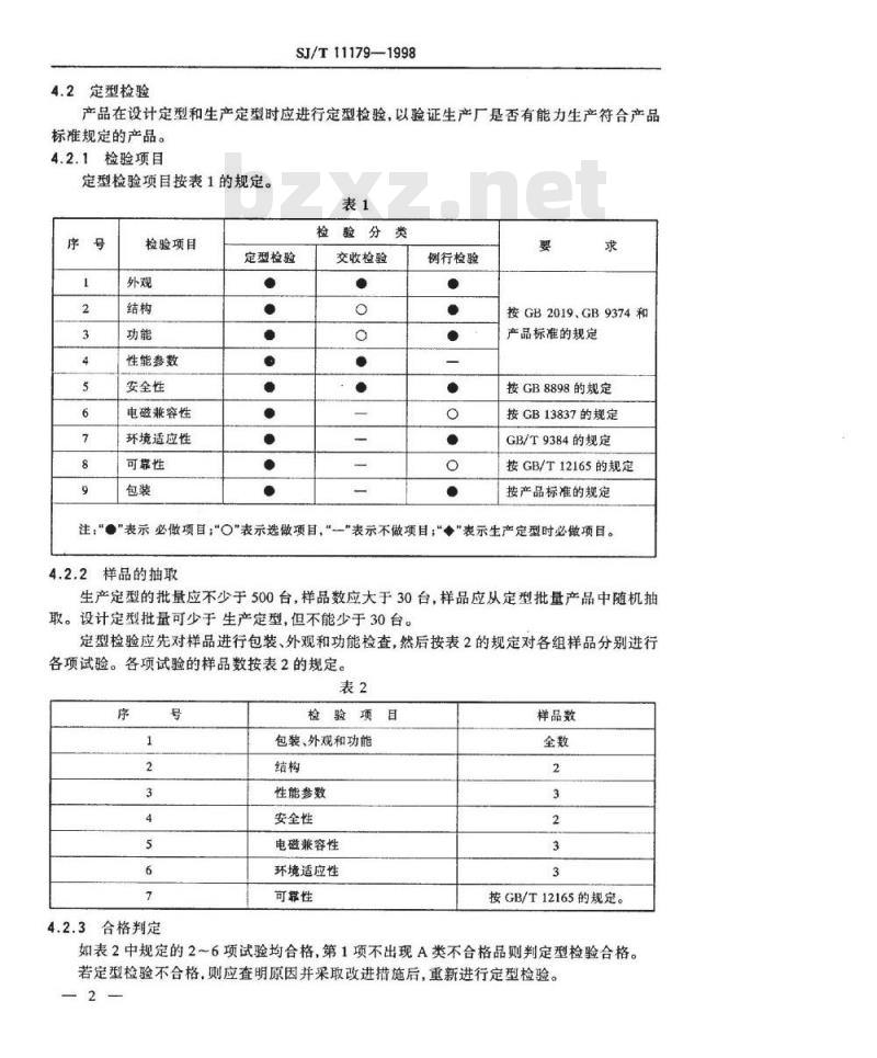 SJ/T 11179-1998 收、录音机质量检验规则