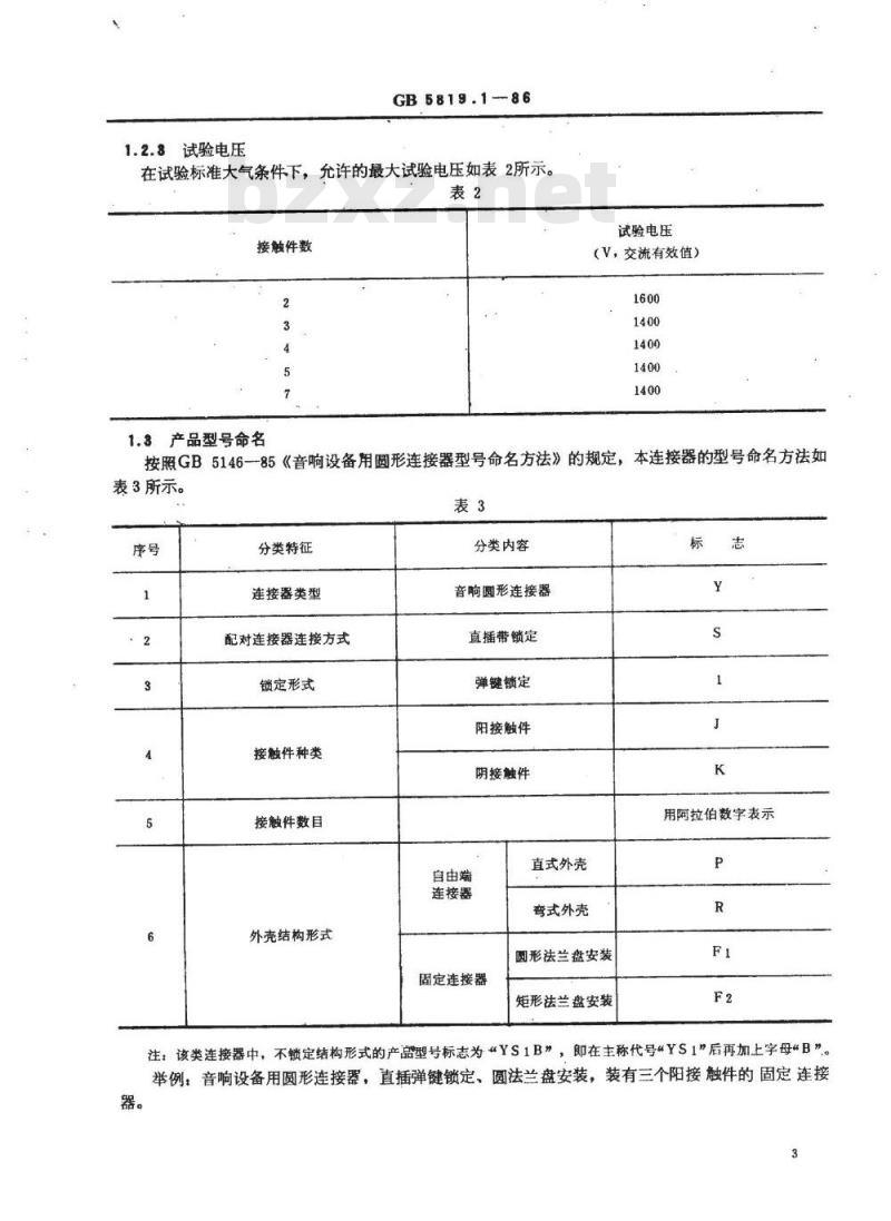 SJ/T 10766-1996 音响设备用圆形连接器详细规范 ＹＳ１型圆形连接器(可供认证用)