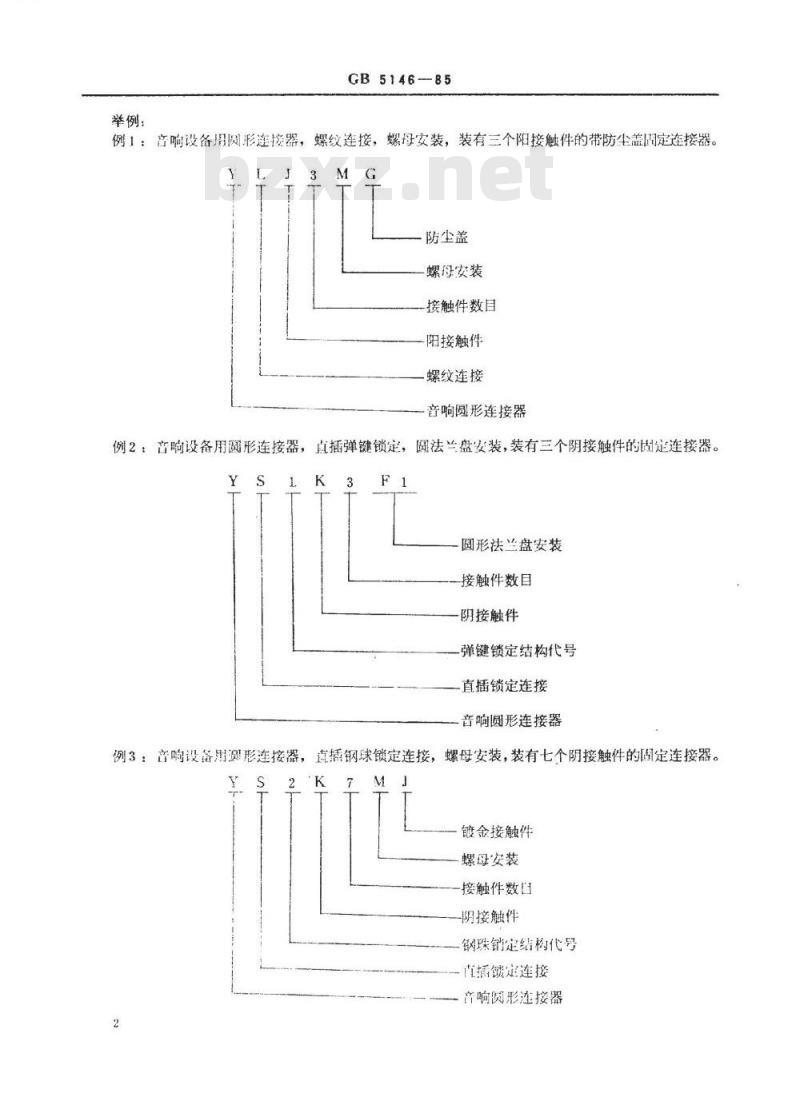SJ/T 10756-1996 音响设备用圆形连接器型号命名方法