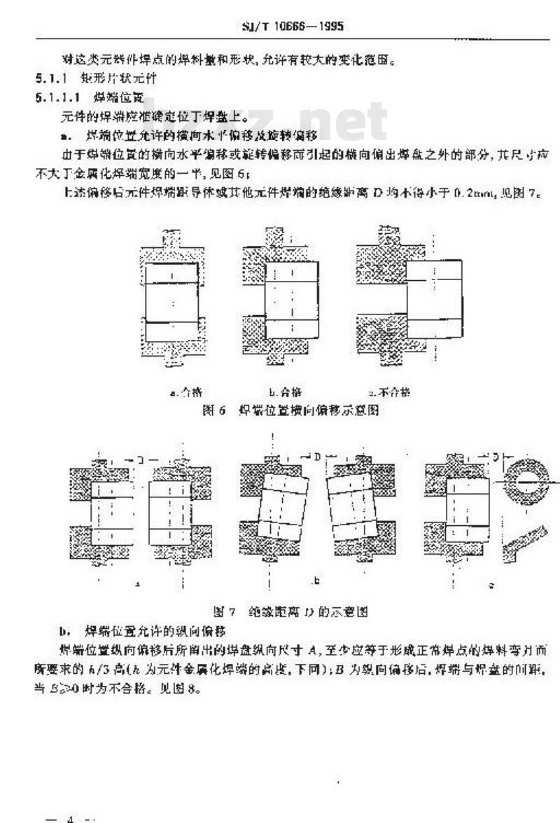 SJ/T 10666-1995 表面组装组件的焊点质量评定