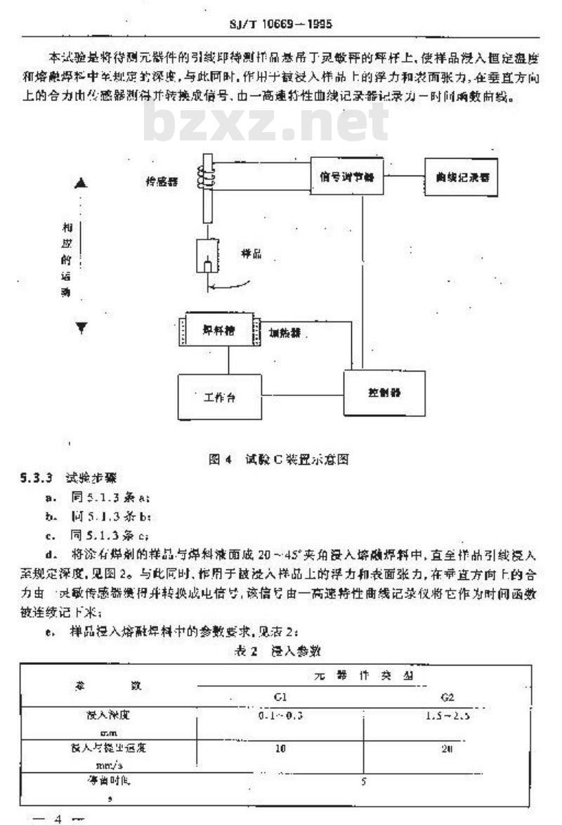 SJ/T 10669-1995 表面组装器件可焊性试验