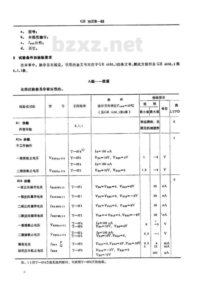 SJ/T 11057-1996 电子器件详细规范 ４ＣＳ１４２型硅高频双绝缘栅场效应晶体管(可供认证用)