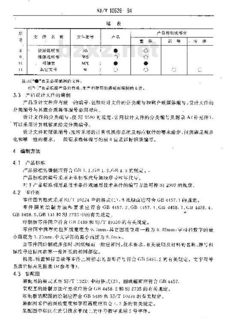 SJ/T 10526-1994 电视广播接收机设计文件的计算机编制规范
