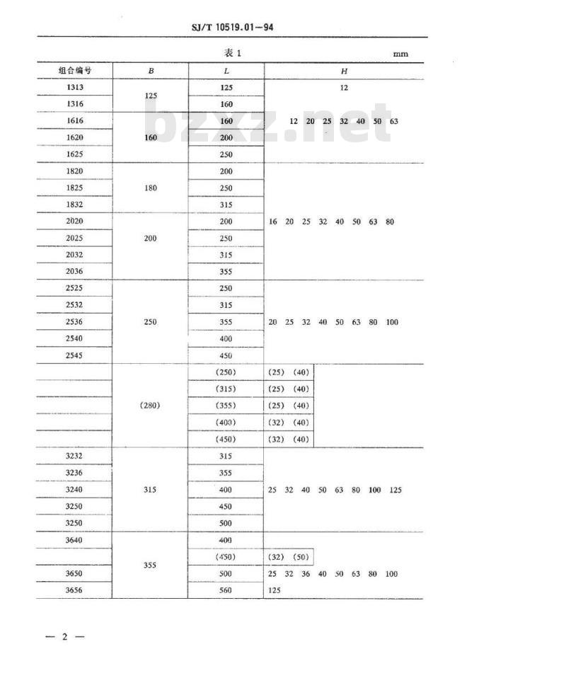SJ/T 10519.1-1994 塑料注射模零件 模板