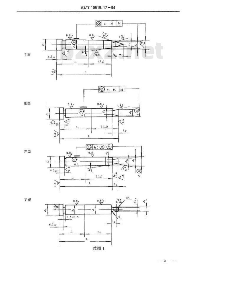 SJ/T 10519.17-1994 塑料注射模零件 拉料杆