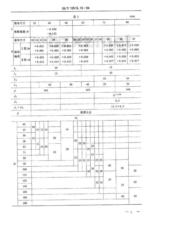 SJ/T 10519.15-1994 塑料注射模零件 锁紧楔