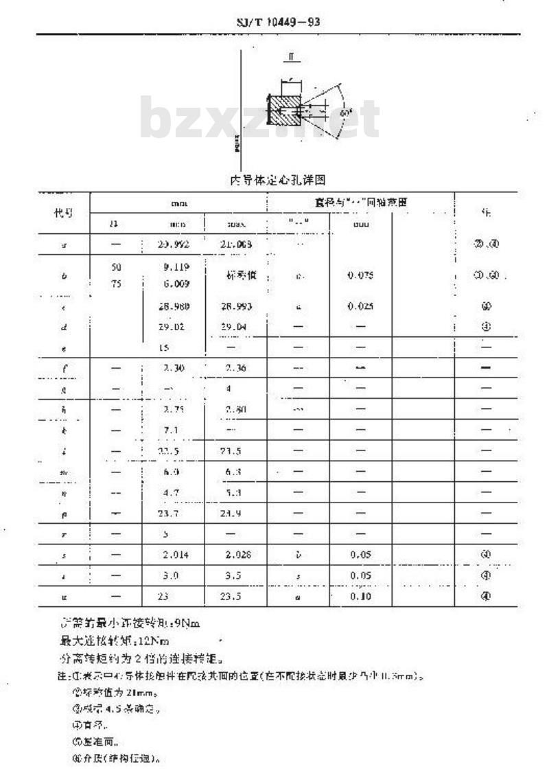 SJ/T 10449-1993 ２１ｍｍ精密硬同轴线及其无极性精密同轴连接器
