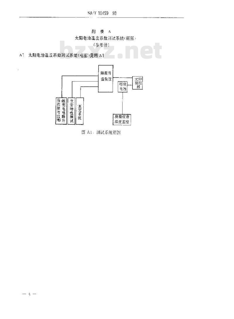 SJ/T 10459-1993 太阳电池温度系数测试方法