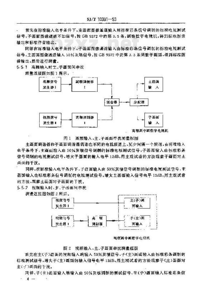 SJ/T 10381-1993 彩色电视广播数字接收机基本参数和测量方法