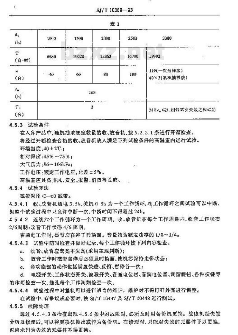 SJ/T 10369-1993 汽车收、放音机总技术条件
