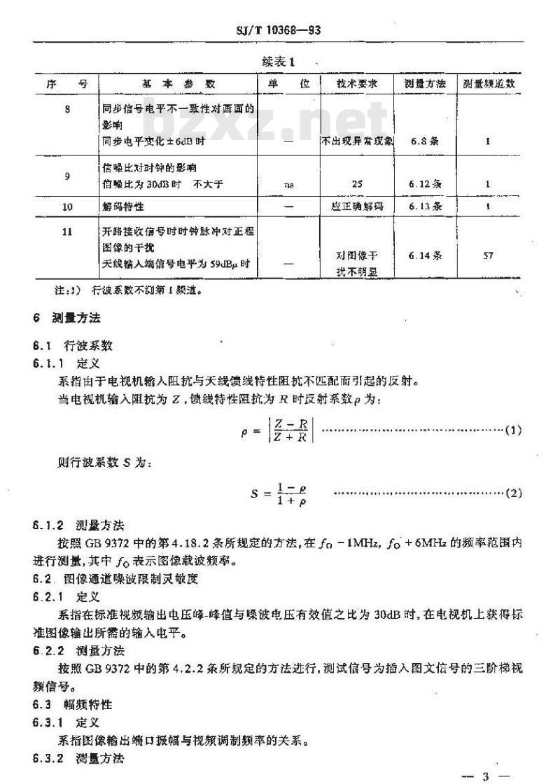 SJ/T 10368-1993 图文电视广播接收机基本参数及测量方法