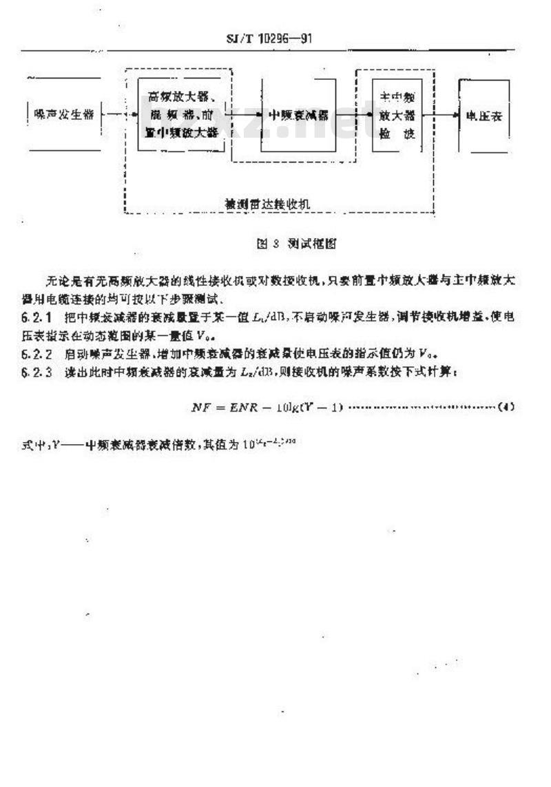 SJ/T 10296-1991 船用导航雷达接收机噪声系数测试方法