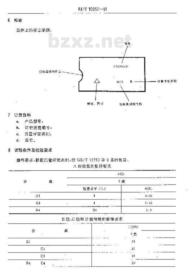 SJ/T 10257-1991 电子器件详细规范 半导体集成电路ＣＤ３２２０ＣＰ型带ＡＬＣ双前置放大器