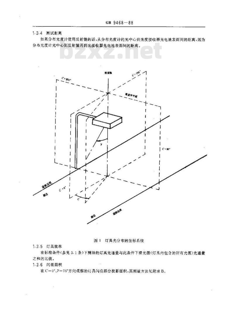 GB 9468-1988 道路照明灯具光度测试
