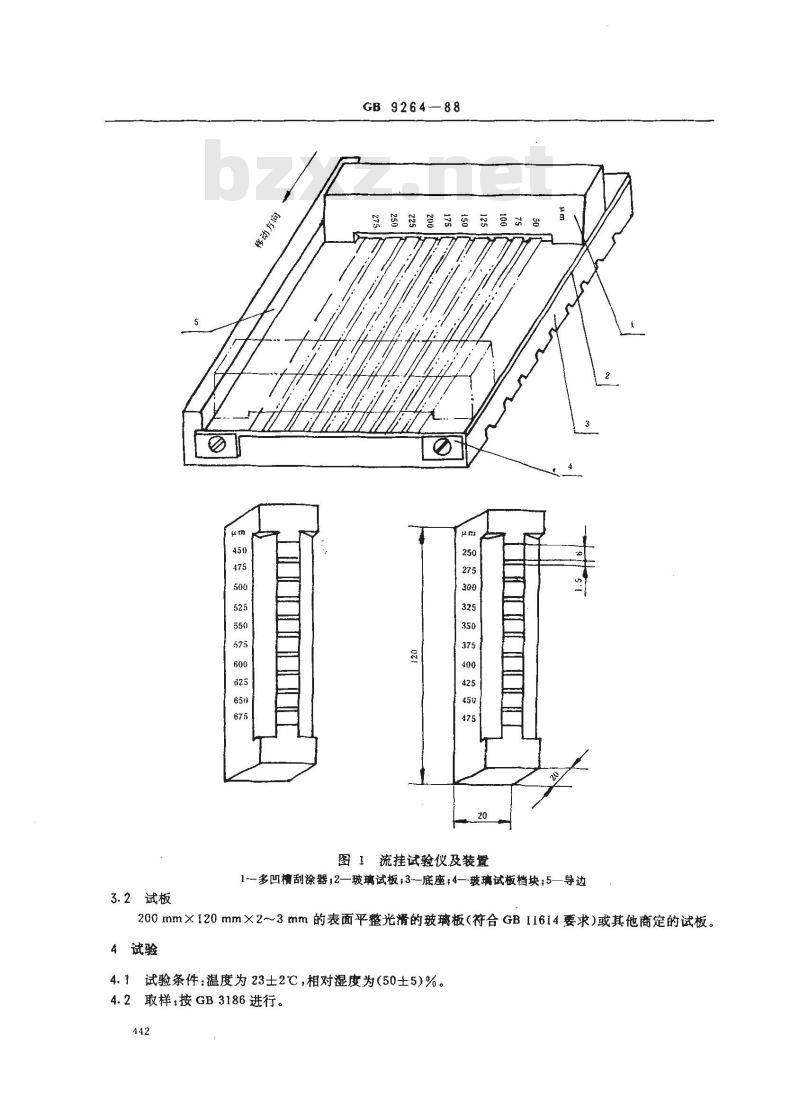 GB 9264-1988 色漆流挂性测试方法