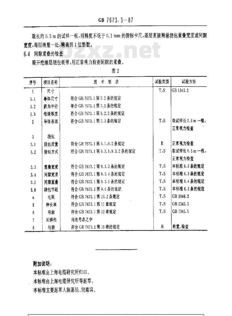 GB 7673.3-1987 纸包绕组线 第三部分:纸包扁线