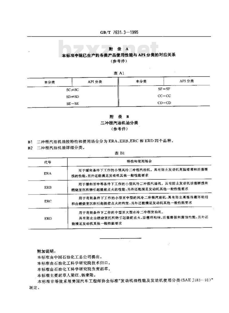 GB/T 7631.3-1995 内燃机油分类