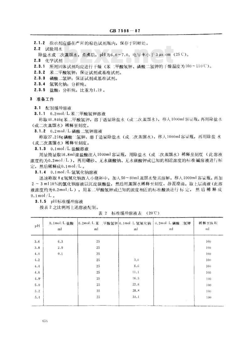 GB 7598-1987 运行中变压器油、汽轮机油水溶性酸测定法(比色法)