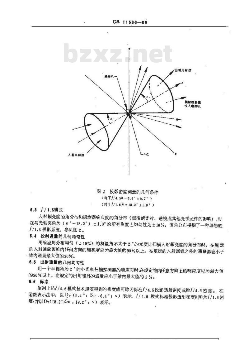 GB/T 11500-1989 摄影透射密度测量的几何条件