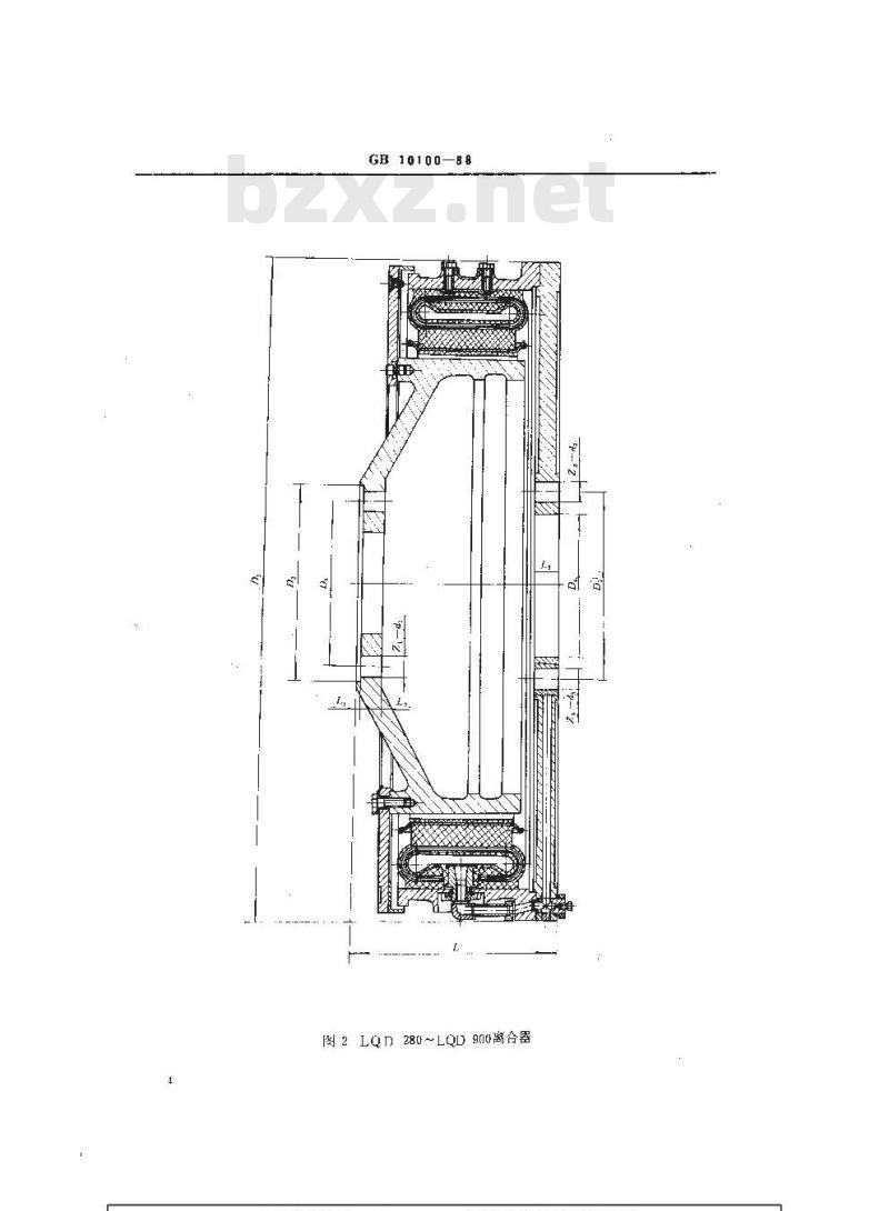 GB 10100-1988 船用气胎离合器