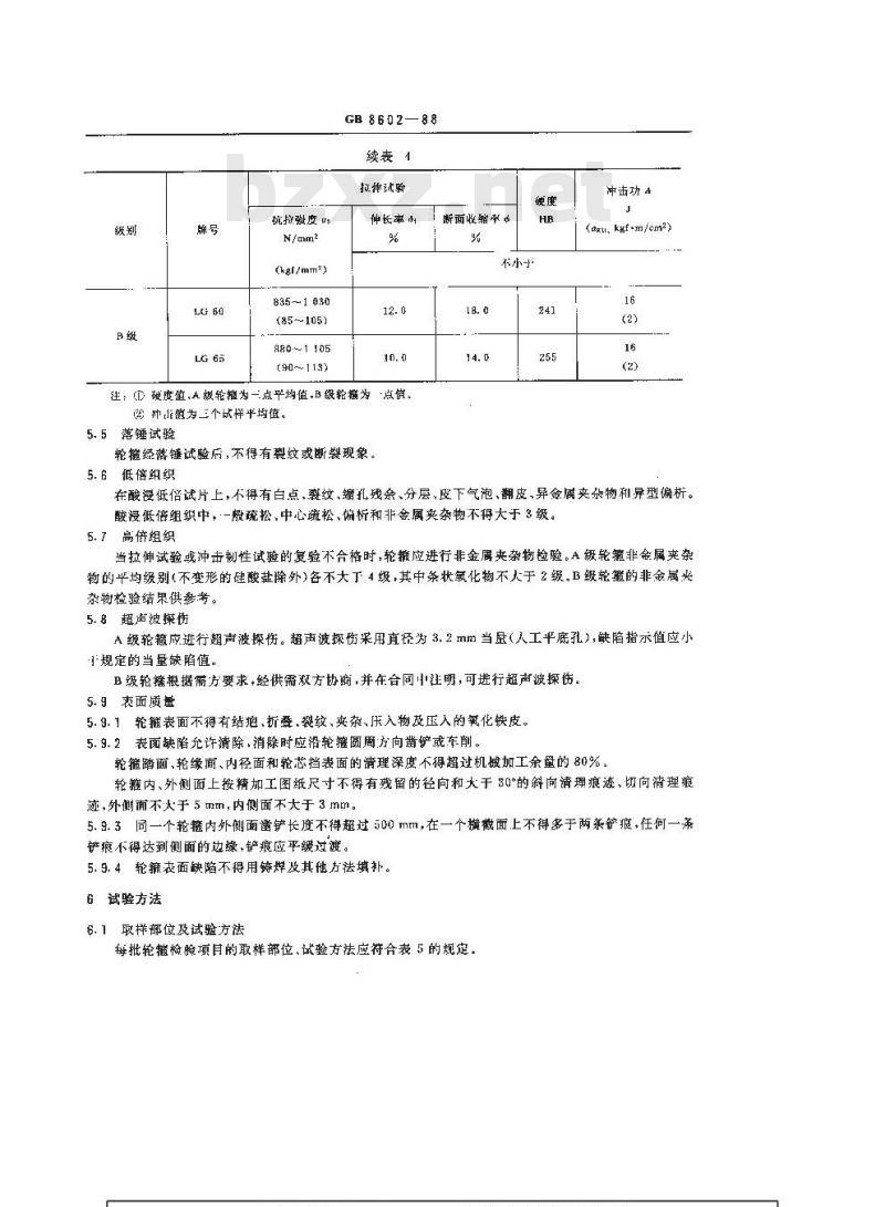 GB 8602-1988 铁路用粗制轮箍