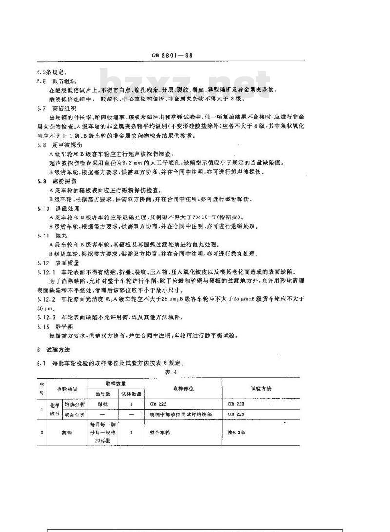 GB 8601-1988 铁路用辗钢整体车轮
