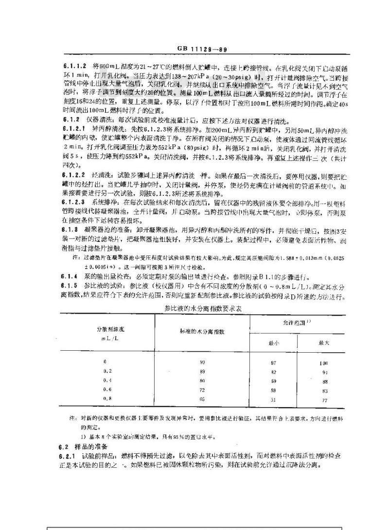 GB/T 11129-1989 喷气燃料水分离指数测定法