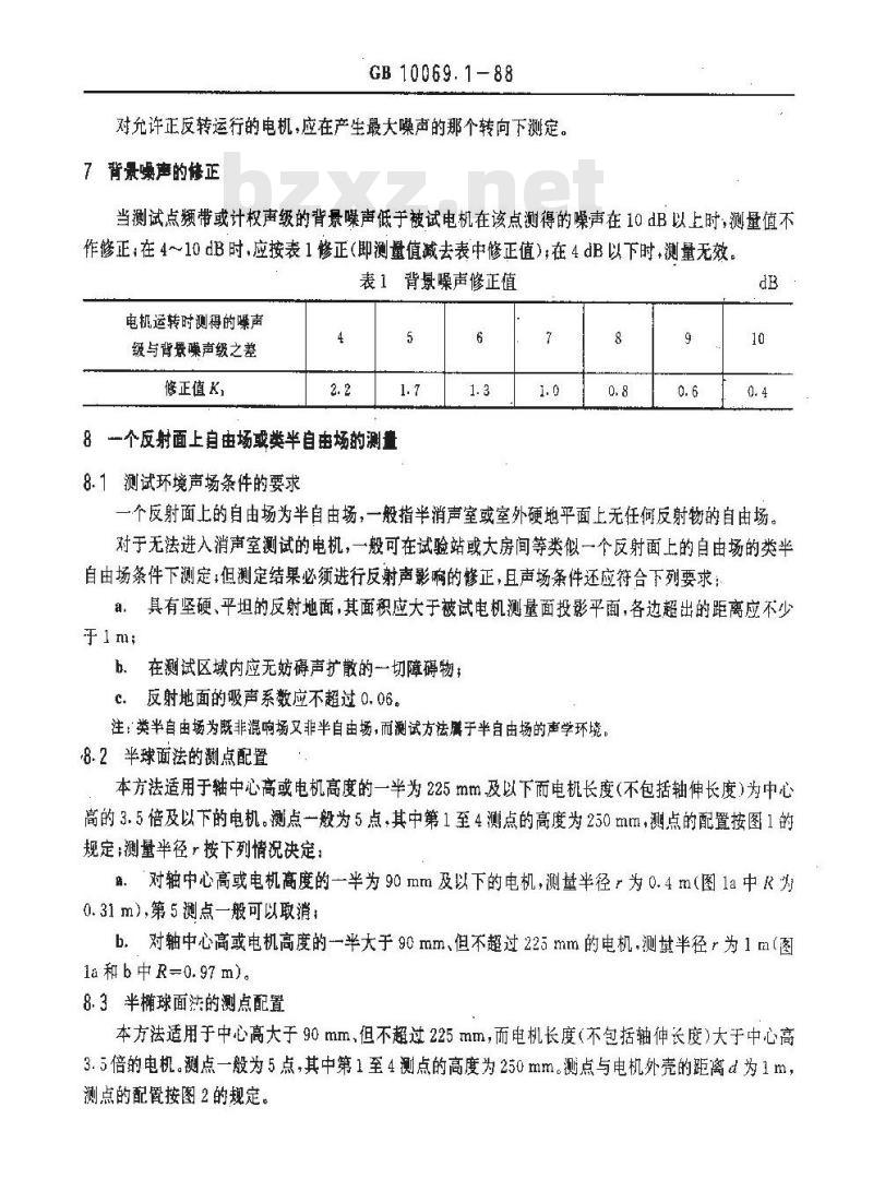 GB/T 10069.1-1988 旋转电机噪声测定方法及限值 噪声工程测定方法