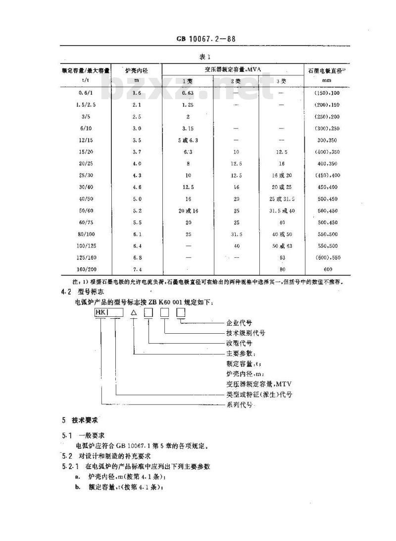 GB/T 10067.2-1988 电热设备基本技术条件 第二部分 炼钢电弧炉
