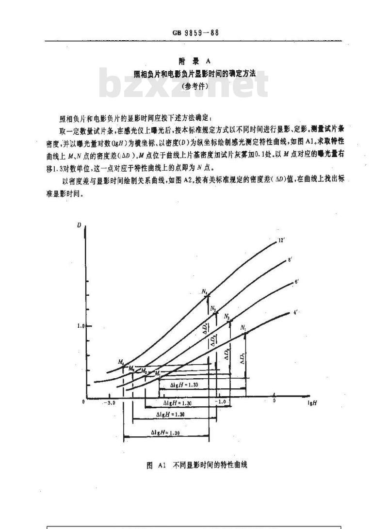 GB/T 9859-1988 黑白感光材料感光测定 试样条冲洗方法