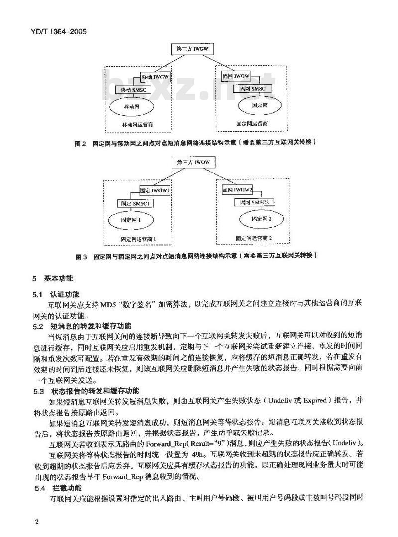 YD/T 1364-2005 点对点短消息网间互通设备技术要求