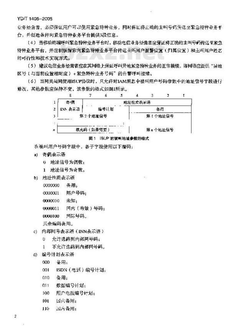 YD/T 1406-2005 公用电信网间紧急特种业务呼叫的路由和技术实现要求