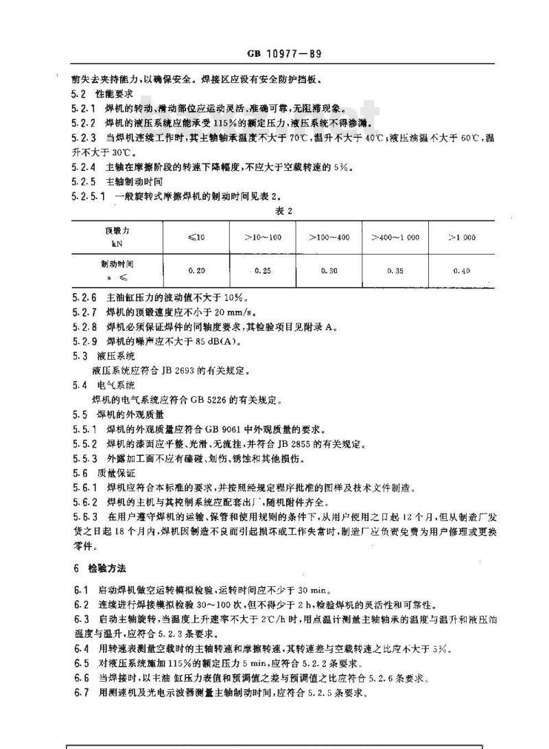 GB 10977-1989 摩擦焊机
