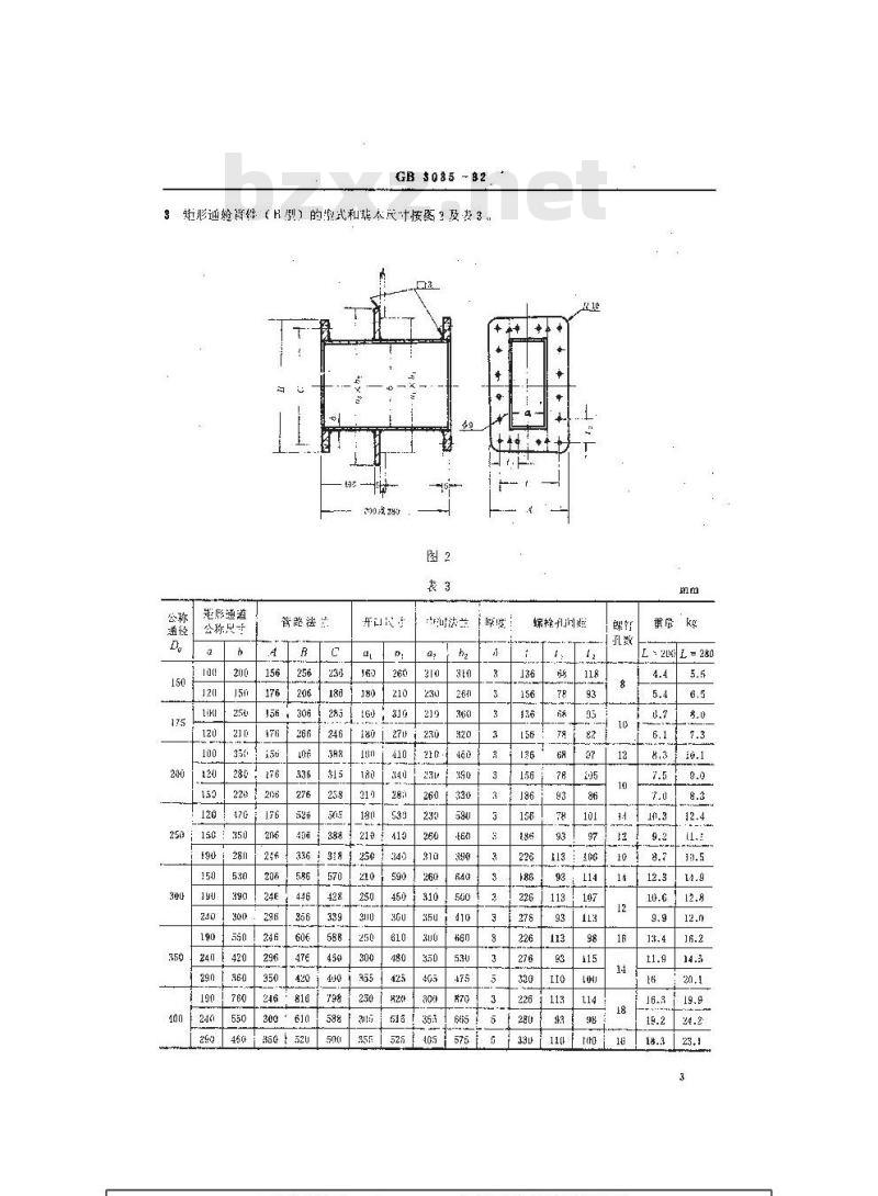 GB 3035-1982 船用通风管路通舱管件