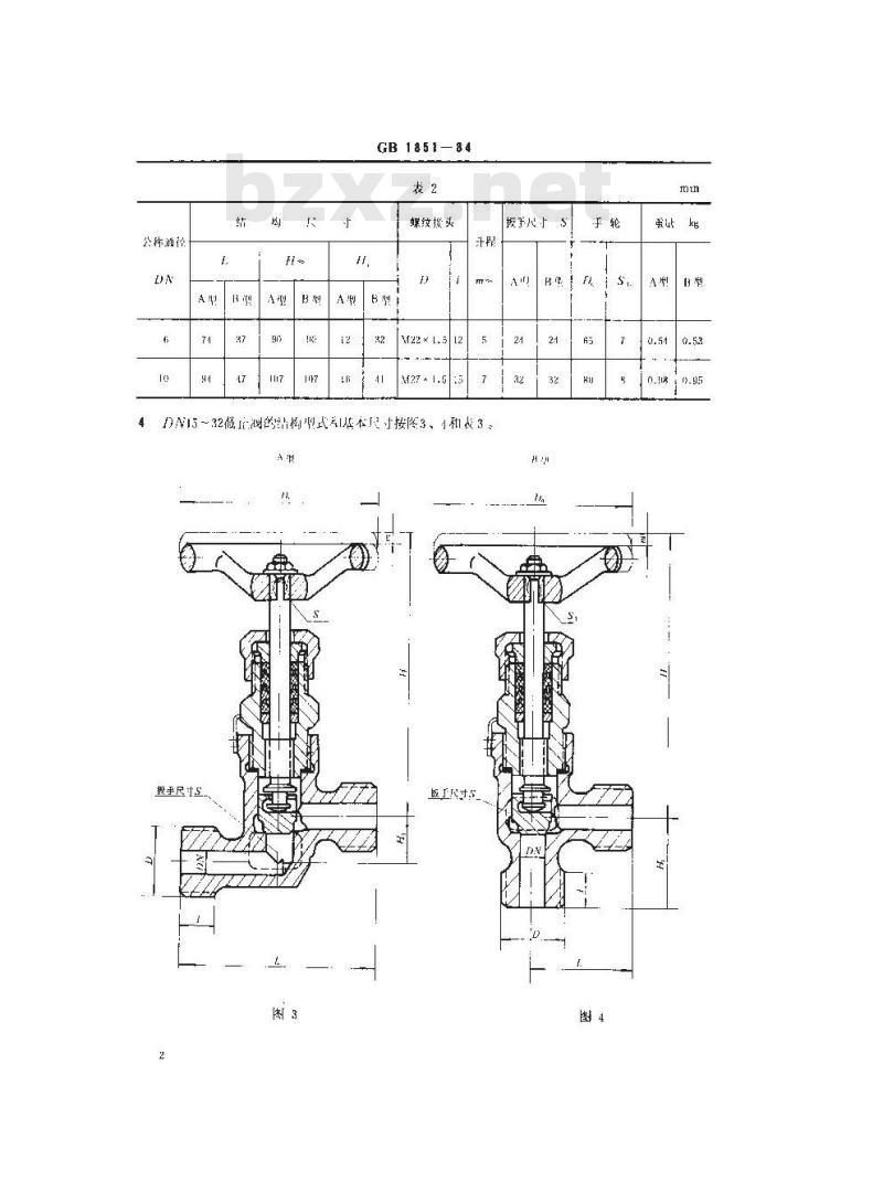 GB 1851-1984 船用PN160外螺纹青铜空气截止阀
