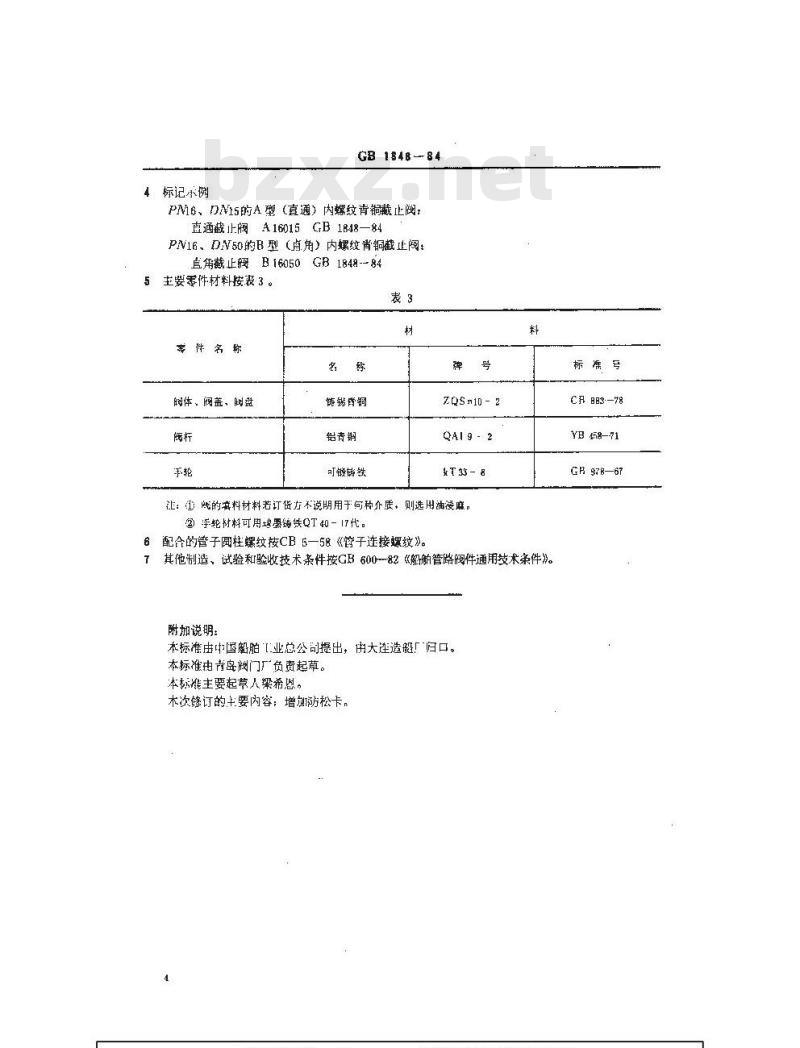 GB 1848-1984 船用内螺纹青铜截止阀