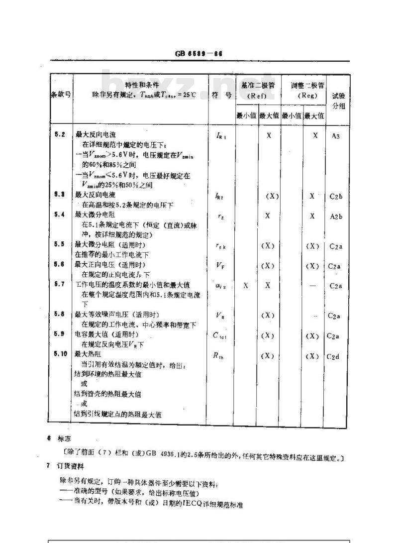GB/T 6589-1986 电压调整和电压基准二极管(包括温度补偿精密基准二极管)空白详细规范(可供认证用)