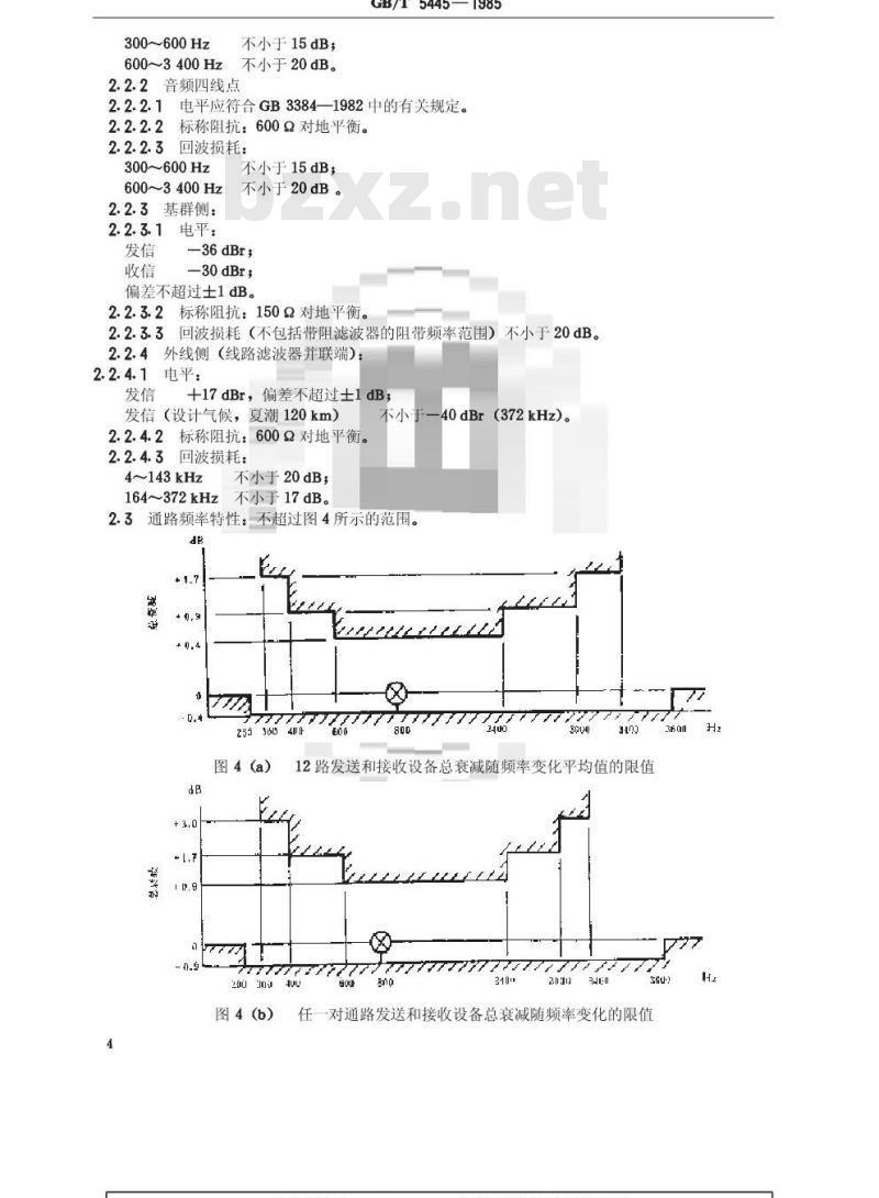 GB/T 5445-1985 明线高频12路晶体管载波电话设备技术要求