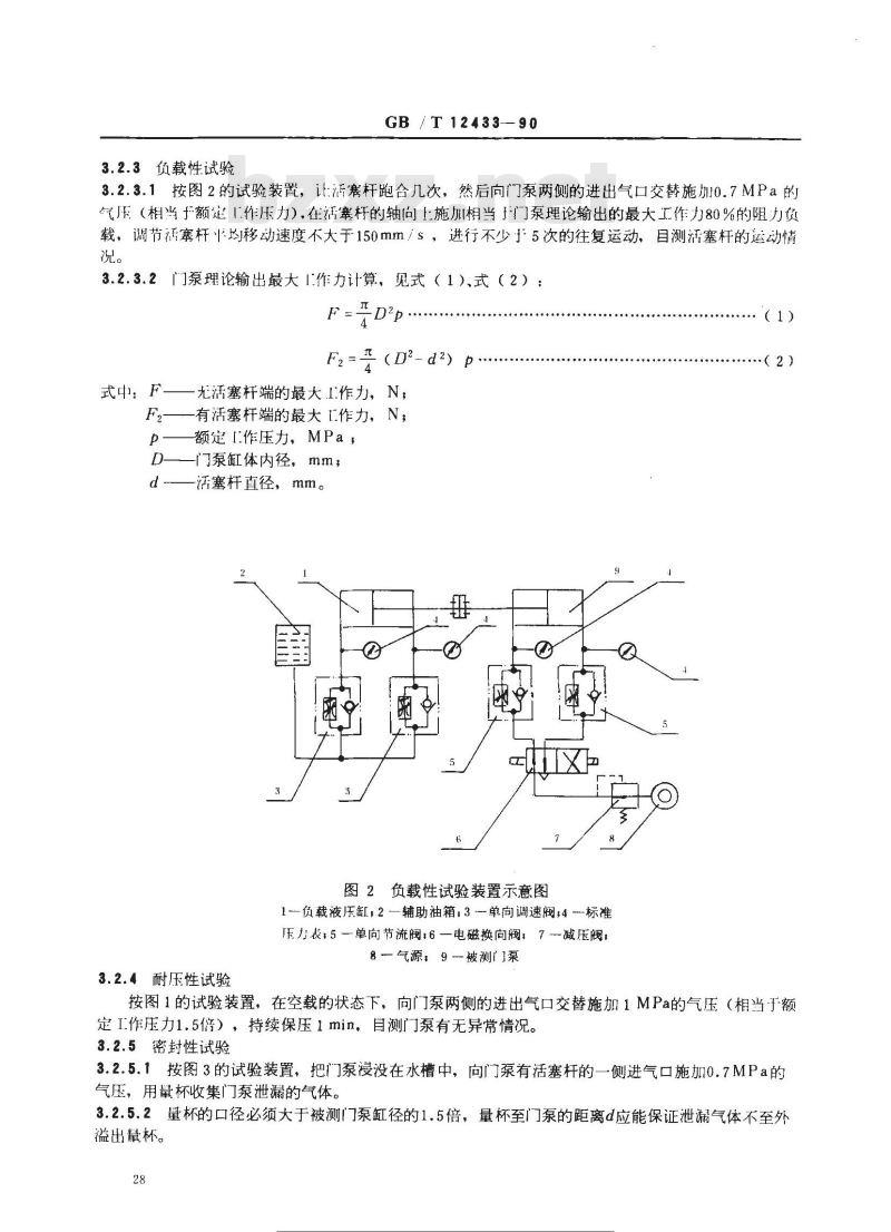 GB/T 12433-1990 客车乘客门门泵试验方法
