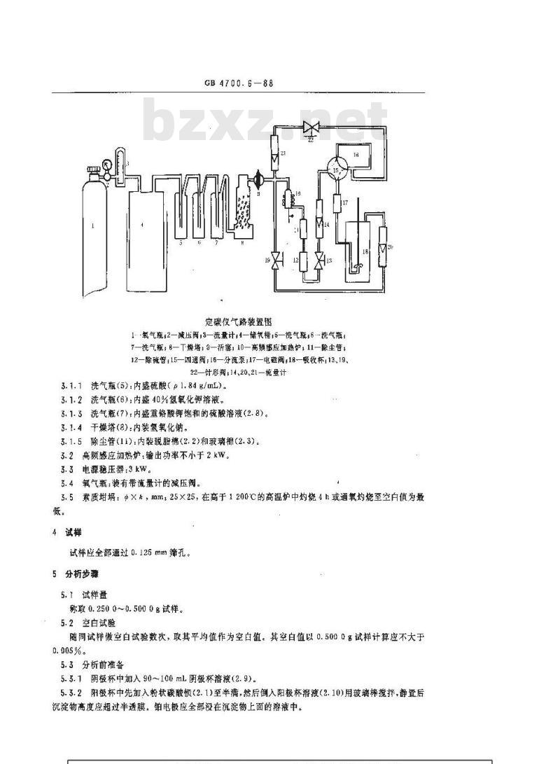 GB/T 4700.6-1988 硅钙合金化学分析方法 库仑法测定碳量