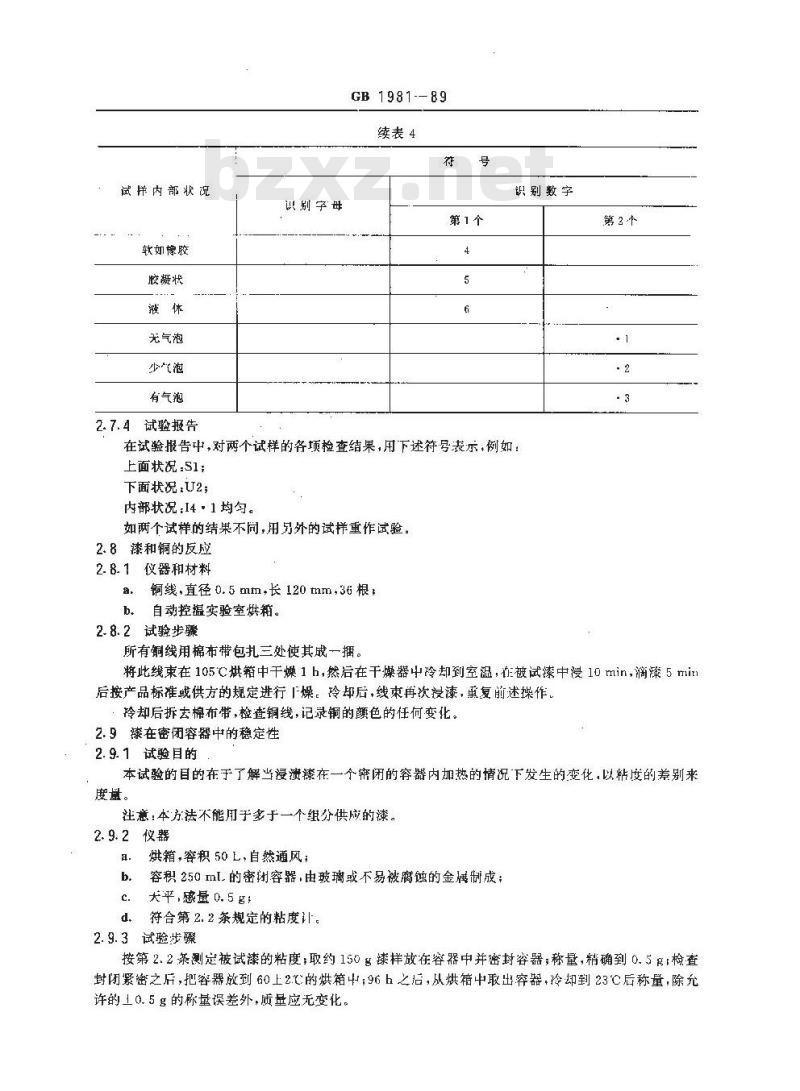 GB/T 1981-1989 有溶剂绝缘漆试验方法