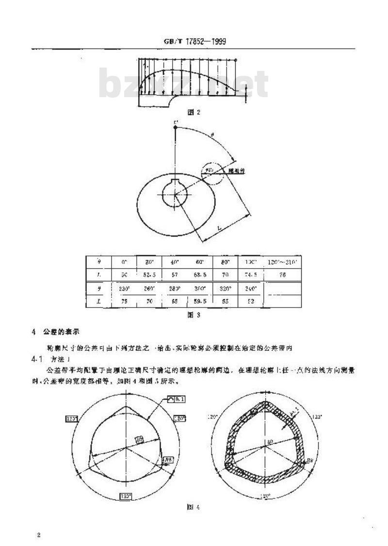 GB/T 17852-1999 形状和位置公差 轮廓的尺寸和公差注法