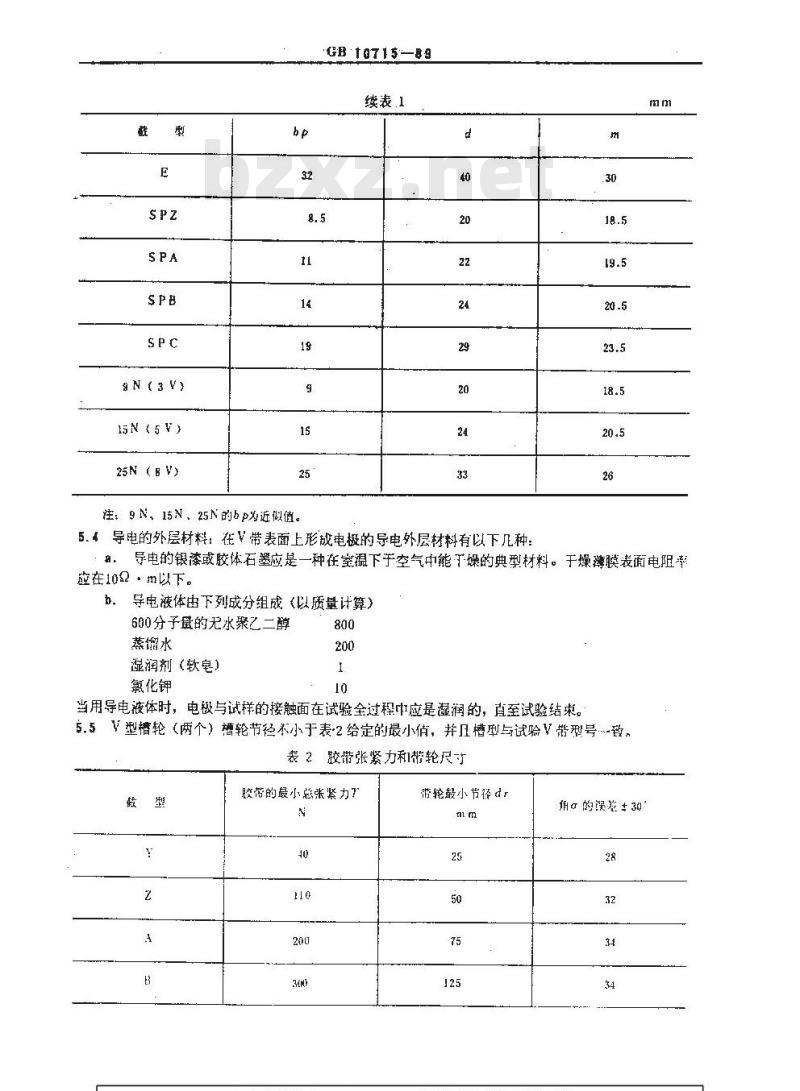 GB/T 10715-1989 抗静电环形V带导电性规定值和试验方法