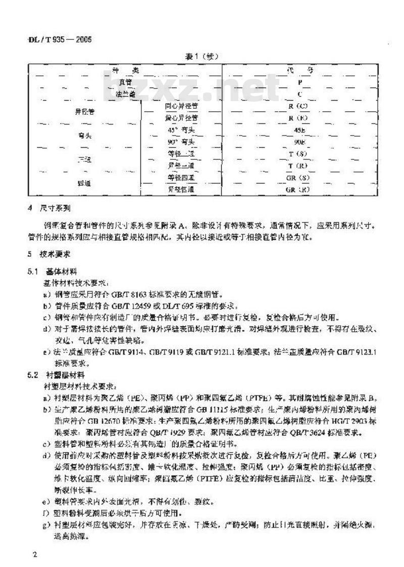 DL/T 935-2005 钢塑复合管和管件