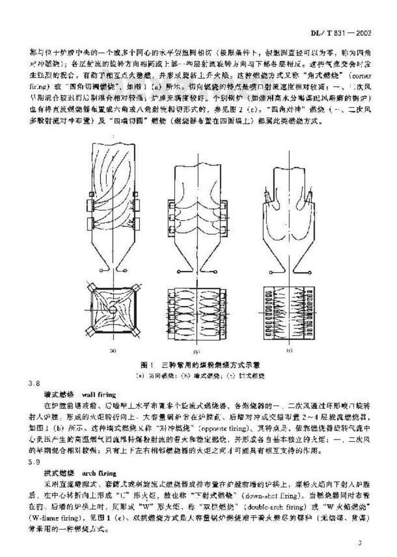 DL/T 831-2002 大容量煤粉燃烧锅炉炉膛选型导则