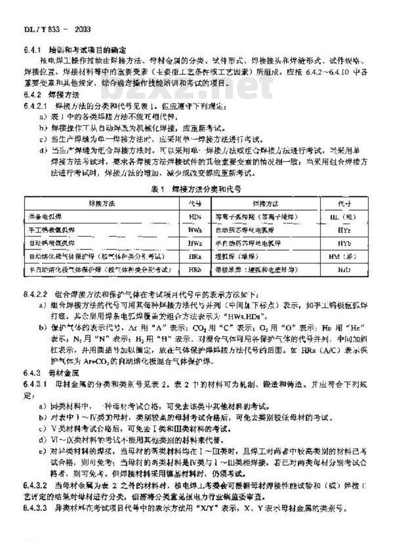 DL/T 833-2003 民用核承压设备焊工资格考核规则
