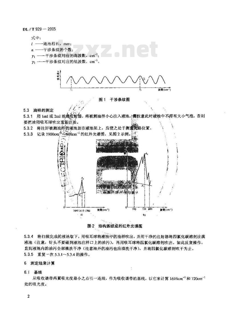 DL/T 929-2005 矿物绝缘油、润滑油结构族组成的红外光谱测定法