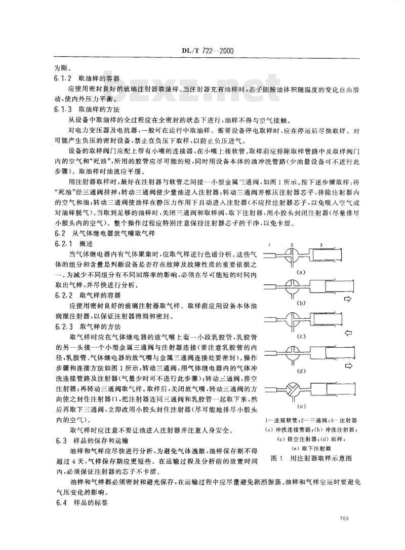 DL/T 722-2000 变压器油中溶解气体分析和判断导则