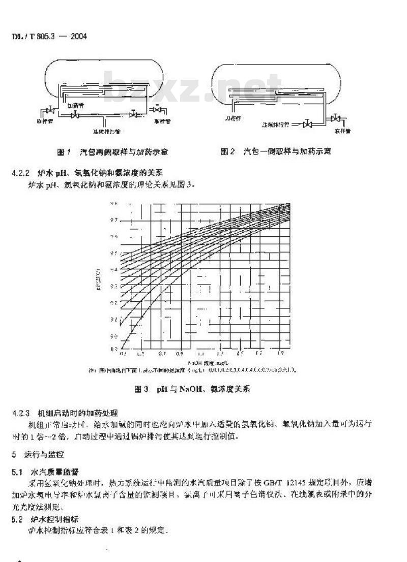 DL/T 805.3-2004 火电厂汽水化学导则 第3部分：汽包锅炉炉水氢氧化钠处理